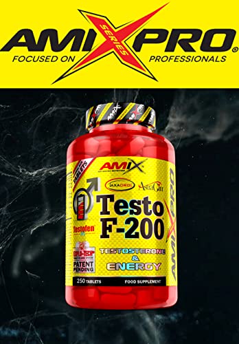 AMIX Nutrition, Testo F-200, Testosterone Charger, 180 Tabletas, Suplemento Alimenticio, Aumenta el Nivel de Testosterona, Aporta Fuerza, Energía y Resistencia, Refuerza el Sistema Inmunológico