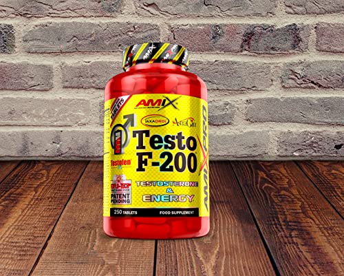 AMIX Nutrition, Testo F-200, Testosterone Charger, 180 Tabletas, Suplemento Alimenticio, Aumenta el Nivel de Testosterona, Aporta Fuerza, Energía y Resistencia, Refuerza el Sistema Inmunológico