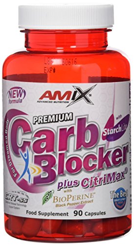 AMIX - Suplemento Alimenticio Carb Blocker en 90 Cápsulas - Ayuda a Reducir la Grasa y la Fatiga - Favorece la biodisponibilidad - Contiene Extracto de Yerba Mate y Frijol Blanco