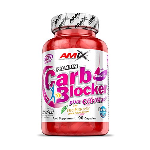 AMIX - Suplemento Alimenticio Carb Blocker en 90 Cápsulas - Ayuda a Reducir la Grasa y la Fatiga - Favorece la biodisponibilidad - Contiene Extracto de Yerba Mate y Frijol Blanco