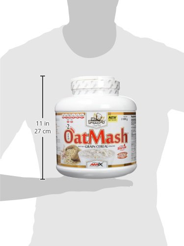 AMIX - Suplemento Alimenticio - OatMash en Formato de 2 kilos - Gran Aporte Nutritivo y Saciante - Mejora el Rendimiento Deportivo - Sabor a Chocolate Blanco