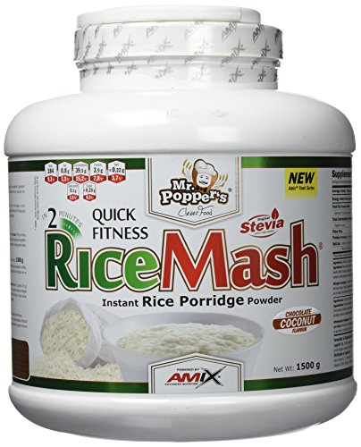 AMIX - Suplemento Alimenticio - RiceMash en Formato de 1,5 kilos - Gran Aporte Nutritivo y Saciante - Contenido Rico en Carbohidratos - Sabor a Coco-Chocolate