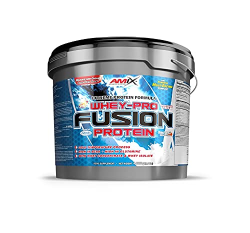 Amix - Whey Pure Fusion Protein, Suplemento Alimenticio, Favorece el Entrenamiento de Mayor Calidad, Mejora la Recuperación Muscular, No Contiene Cafeína, Sabor Moca-Chocolate-Café - 4 Kilos