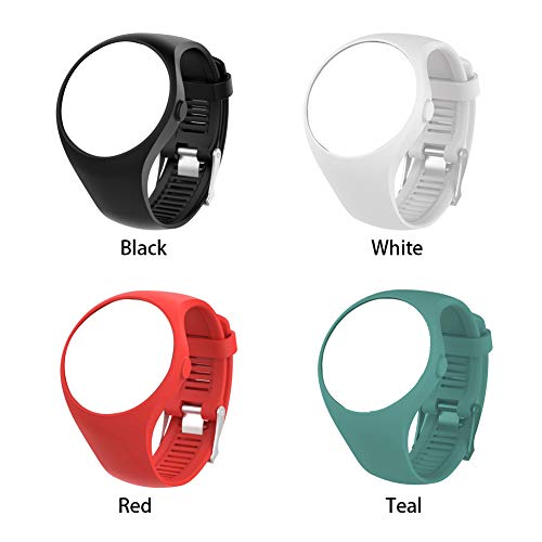 Amusingtao Correa de muñeca Banda universal portátil Correr con hebilla Pulsera de silicona suave Sport Case Accesorios de reloj inteligente Alfilón de reemplazo para Polar M200 (rojo)