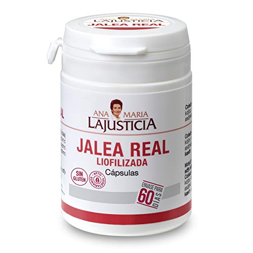 Ana Maria Lajusticia - Jalea real liofilizada – 60 cápsulas. Reduce el cansancio y la fatiga, refuerza el sistema inmunitario. Envase para 60 días de tratamiento.