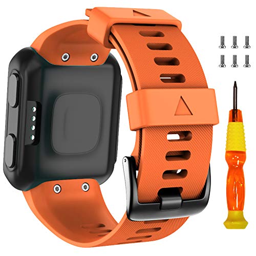 ANBEST Pulsera de Silicona Compatible con Garmin Forerunner 35 Correa, Pulsera deportiva Reemplazable Adecuado para Forerunner 35/Approach S10 Smart Watch(Naranja)