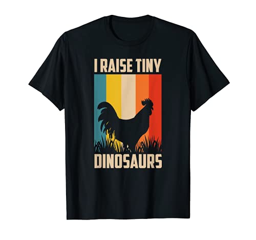 Animal Granja Gallo Retro Dinosaurio Granjero Pollo Gallina Camiseta