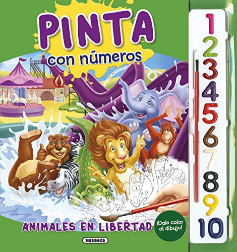 Animales en libertad (Pinta con números)