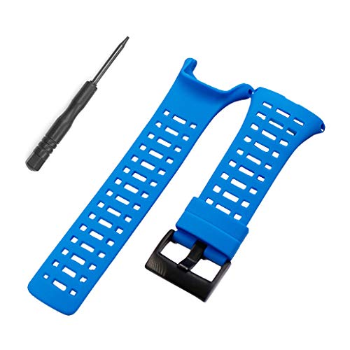 Anjuley - Correa de silicona flexible de repuesto para Suunto Ambit 1/2 / 2S / 2R / 3 Sport / 3 carreras / 3 Peak accesorios de pulsera inteligente, color azul