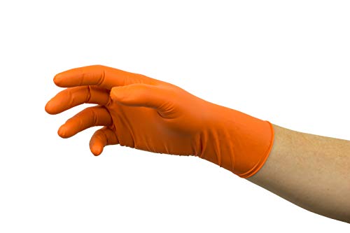 Ansell Microflex 93-856 Multiusos Guante contra productos químicos, Naranja, Tamaño 8.5-9 (100 Guantes)