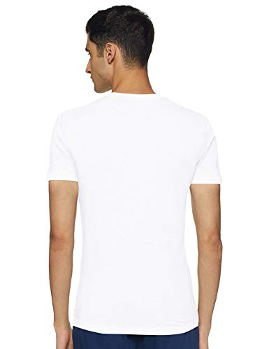 Antony Morato T Shirt Sport Slim Girocollo con Placchetta Camiseta de Tirantes, Blanco (Bianco 1000), Medium para Hombre