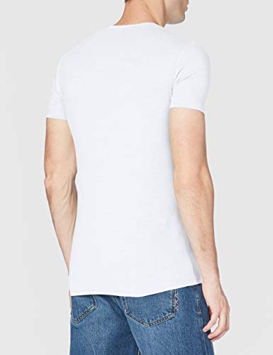 Antony Morato T Shirt Sport Slim Girocollo con Placchetta Camiseta de Tirantes, Blanco (Bianco 1000), Medium para Hombre