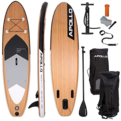 Apollo Tabla Sup – Set Completo para Sup Paddle – Tabla de Paddle Surf Hinchable con Remo, Bomba y Kit de Reparación – Tabla de Remo para Principiantes y Profesionales