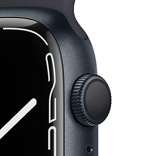 Apple Watch Series 7 (GPS) - Caja de Aluminio en Color Medianoche de 45 mm - Correa Deportiva en Color Medianoche - Talla única
