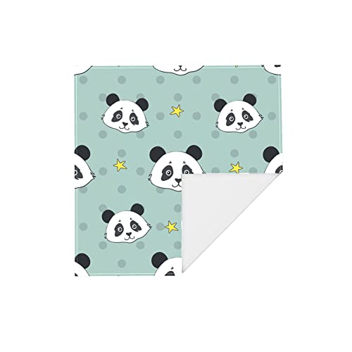 AQQA Máscara facial Bandana para niños Panda Stars Pañuelos de tela dibujados a mano Patrón multiusos Bandana Máscara para adultos Niños 22 "X 22" Paquete individual