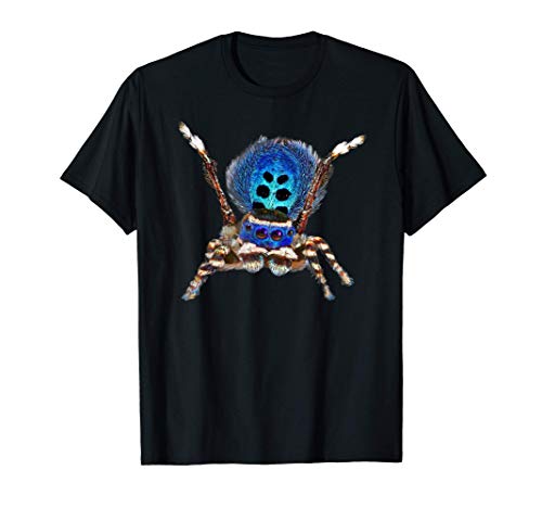 Araña de pavo real azul Camiseta
