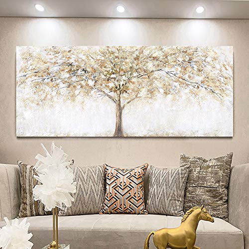 Árbol Marco de madera Cuadros Modernos abstracto Lienzo Pintura Cartel HD Impresión de Imagen Foto cuadros decorativos Sala de estar Dormitorio Arte de la pared Decoración Listo para colgar 50x120cm