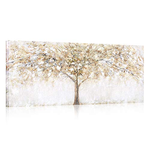 Árbol Marco de madera Cuadros Modernos abstracto Lienzo Pintura Cartel HD Impresión de Imagen Foto cuadros decorativos Sala de estar Dormitorio Arte de la pared Decoración Listo para colgar 50x120cm