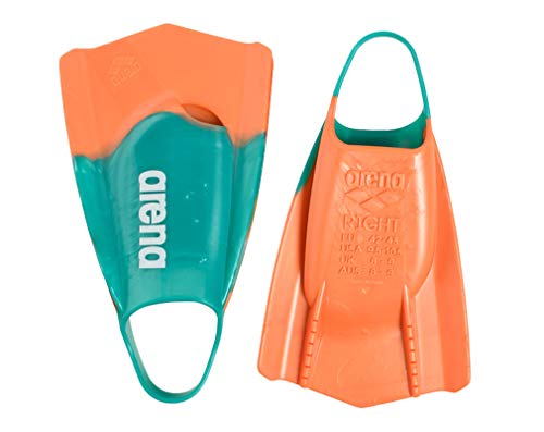 ARENA Aletas Piscina POWERFIN Pro Fed, Adultos Unisex, Aqua/Orange (Multicolor), 36/37