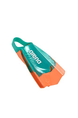 ARENA Aletas Piscina POWERFIN Pro Fed, Adultos Unisex, Aqua/Orange (Multicolor), 36/37