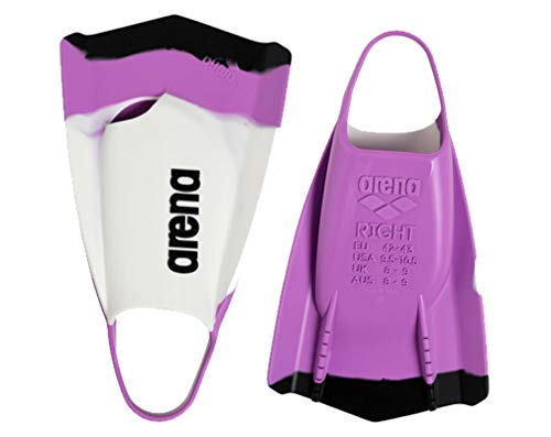 ARENA Aletas Piscina POWERFIN Pro Fed Black, Adultos Unisex, White Purple (Multicolor), 42/43