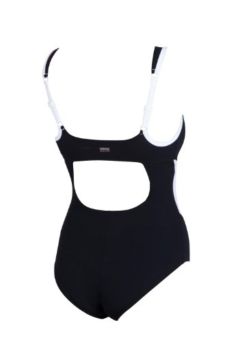 Arena Badeanzug Bodylift Makimurax C-Cup Bañador, Mujer, Blanco/Negro, 40