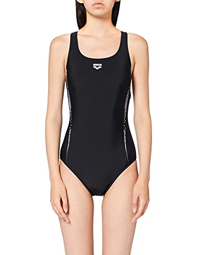 ARENA Bañador Deportivo para Mujer Wayline, Mujer, Traje de baño de una Sola Pieza, 002567, Blanco y Negro, 40