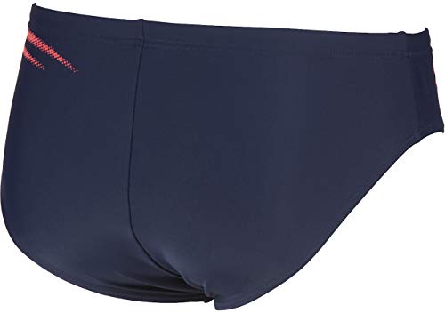 ARENA M Spirit Brief - Bañador Slip para Hombre, Color Navy/Fluo Red, Talla 80