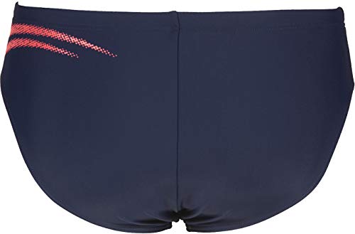 ARENA M Spirit Brief - Bañador Slip para Hombre, Color Navy/Fluo Red, Talla 80