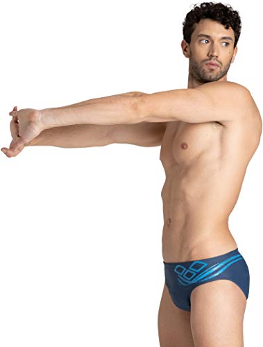 ARENA M Spirit Brief - Bañador Slip para Hombre, Color Shark/Turquoise, Talla 100