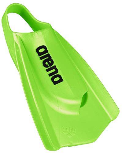 Arena Powerfin Pro - Aletas de entrenamiento para natación, color Acid Lime, tamaño 11 - 11.5