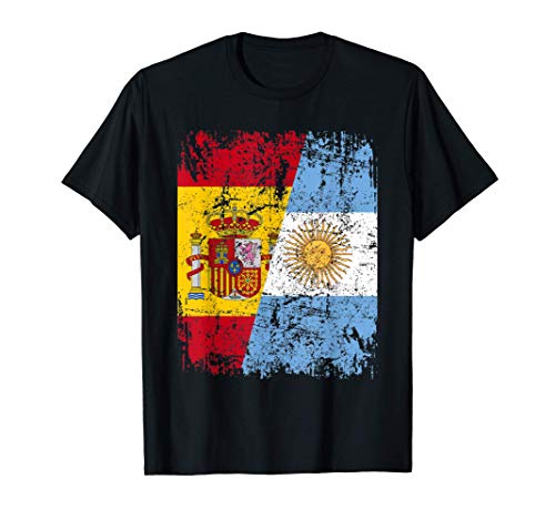 ARGENTINA ESPAÑA BANDERA de la AMISTAD ARGENTINA Camiseta