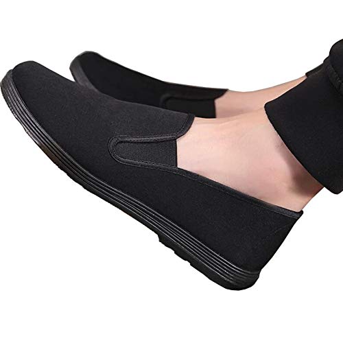 Arte Marcial/Kung Fu/Tai Chi Zapatos Suela de Goma Zapatos de Lona Unisex Negro Completo Tamaño 38 (240cm)