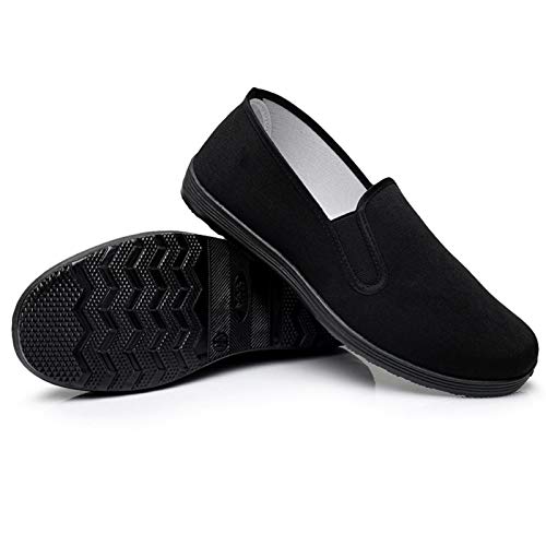 Arte Marcial/Kung Fu/Tai Chi Zapatos Suela de Goma Zapatos de Lona Unisex Negro Completo Tamaño 38 (240cm)