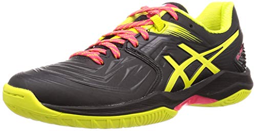 Asics Blast FF, Zapatillas de Balonmano Mujer, Negro (Black/Sour Yuzu 001), 42.5 EU