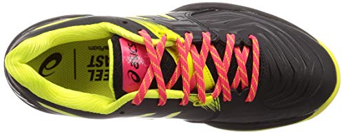 Asics Blast FF, Zapatillas de Balonmano Mujer, Negro (Black/Sour Yuzu 001), 42.5 EU