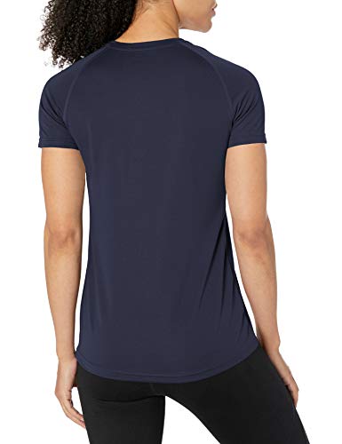 ASICS Camiseta de Manga Corta para Mujer Circuit 8, Mujer, Manga Corta, Ref!, Azul Marino, XS