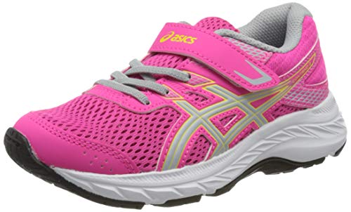 Asics Contend 6, Sneaker Unisex Adulto, Pink GLO/Piedmont Grey, 35 EU