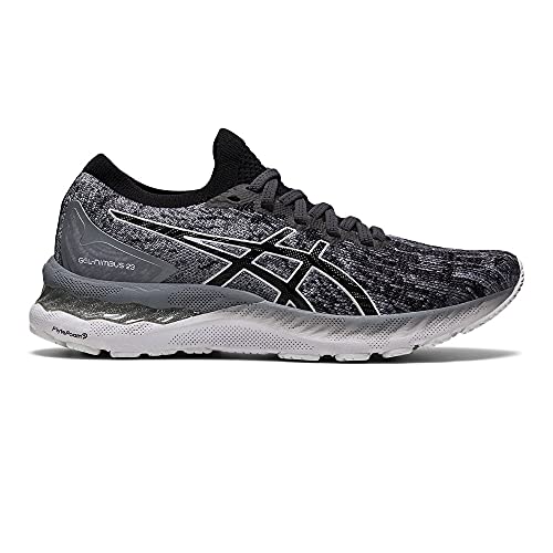 Asics Gel-Nimbus 23 Knit, Road Running Shoe Mujer, Sheet Rock/Black, 39 EU