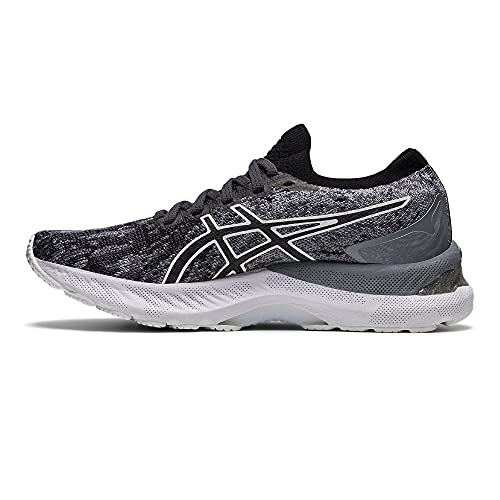 Asics Gel-Nimbus 23 Knit, Road Running Shoe Mujer, Sheet Rock/Black, 39 EU