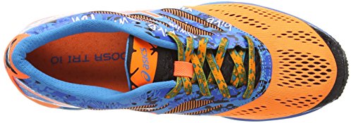 Asics Gel Noosa Tri 10, Zapatillas Hombre, Naranja (Hot Orange/Hot Orange/Electric Blue), 44