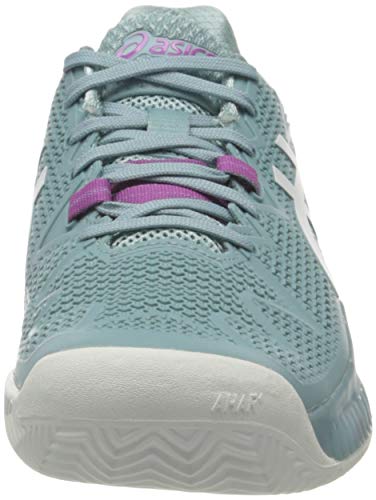 ASICS Gel-Resolution 8 Clay, Zapatos de Tenis Mujer, Smoke Blue White, 40 EU