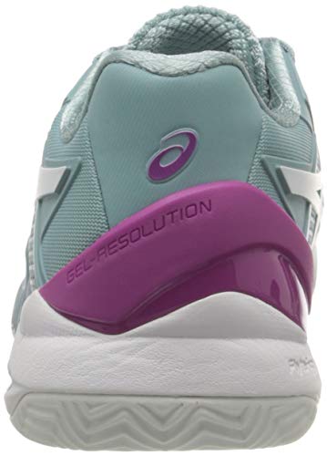ASICS Gel-Resolution 8 Clay, Zapatos de Tenis Mujer, Smoke Blue White, 40 EU