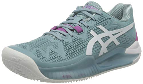 ASICS Gel-Resolution 8 Clay, Zapatos de Tenis Mujer, Smoke Blue White, 40 EU