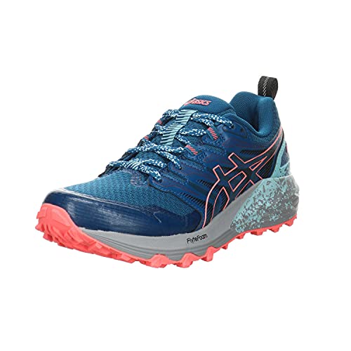 ASICS Gel Truco Terra, Zapatillas de Running Mujer, Deep Sea Teal Blazing Coral, 40 EU