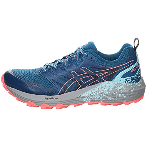 ASICS Gel Truco Terra, Zapatillas de Running Mujer, Deep Sea Teal Blazing Coral, 40 EU