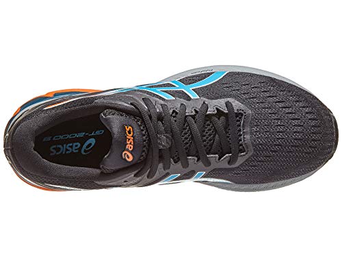 ASICS Men's GT-2000 9 Trail Running Shoes, 8M, Black/Digital Aqua