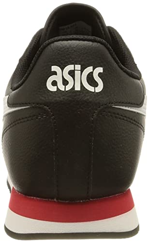 ASICS Tiger Runner, Zapatillas Hombre, Negro/Blanco/Rojo, 45 EU