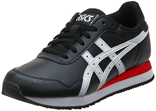 ASICS Tiger Runner, Zapatillas Hombre, Negro/Blanco/Rojo, 45 EU