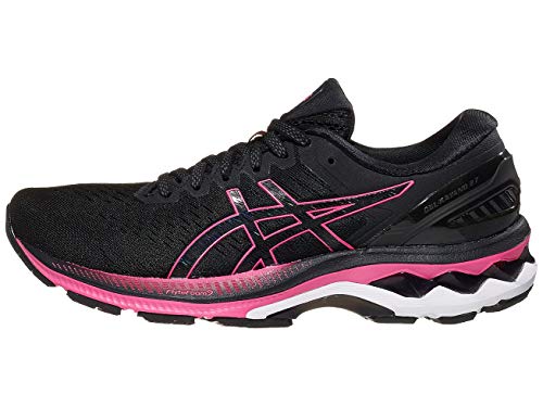 ASICS Women's Gel-Kayano 27 Running Shoes, 11M, Black/Pink GLO